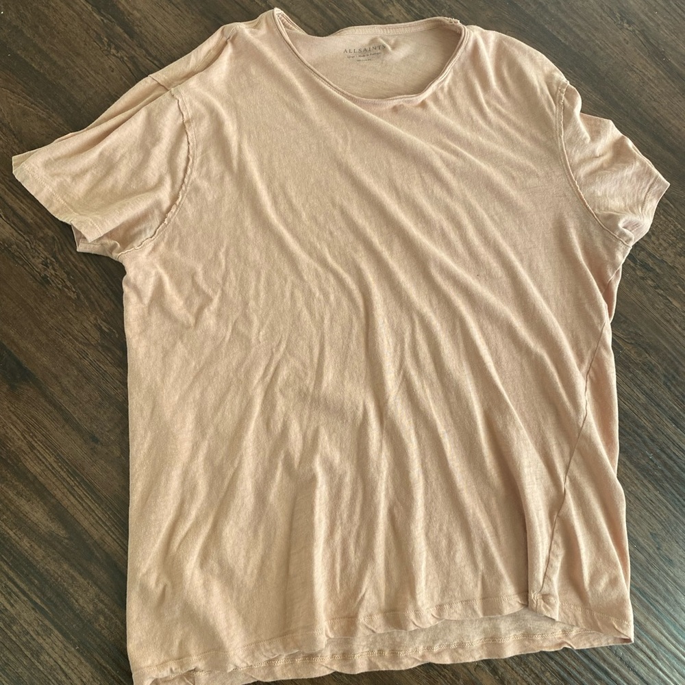 All saints raw edge tee